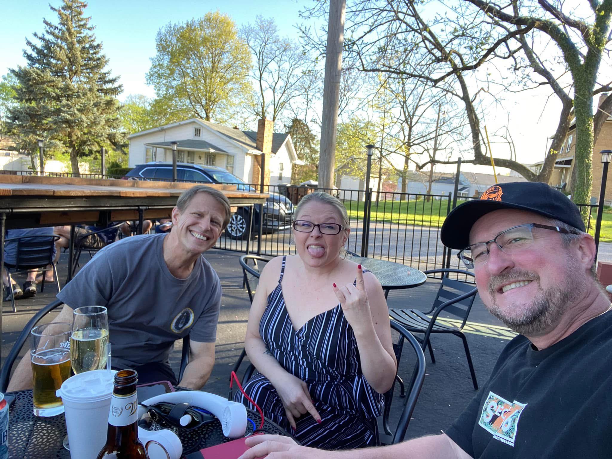 Stringtown outdoor patio in the evening